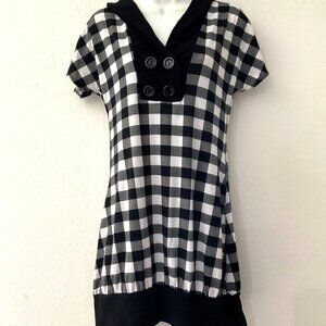Y2K Chesley Black and White Checkered Dress